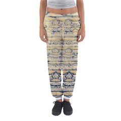 Blue Jean On Gold Seamless Nature Bigger By Flipstylez Designs Women s Jogger Sweatpants by flipstylezfashionsLLC