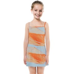 Orange And Blue Kids Summer Sun Dress by WILLBIRDWELL