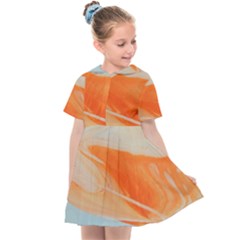 Orange And Blue Kids  Sailor Dress