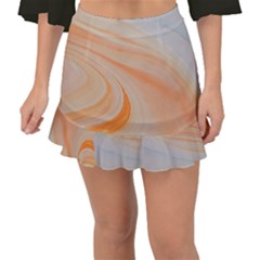 Orange And Blue 2 Fishtail Mini Chiffon Skirt