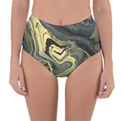 Yellow Nebula Reversible High-waist Bikini Bottoms by WILLBIRDWELL