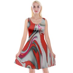 Elegant Red Swirls By Flipstylez Designs Reversible Velvet Sleeveless Dress