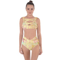 Gold Seamless Lace Tropical Colors By Flipstylez Designs Bandaged Up Bikini Set  by flipstylezfashionsLLC
