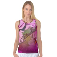 Flowers In Soft Violet Colors Women s Basketball Tank Top by FantasyWorld7