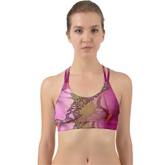 Flowers In Soft Violet Colors Back Web Sports Bra by FantasyWorld7