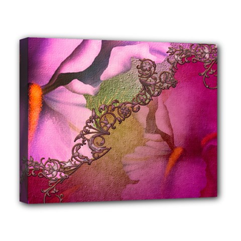Flowers In Soft Violet Colors Deluxe Canvas 20  X 16  (stretched) by FantasyWorld7