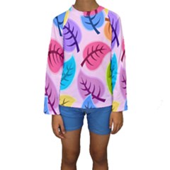 Backdrop Background Beautiful Kids  Long Sleeve Swimwear