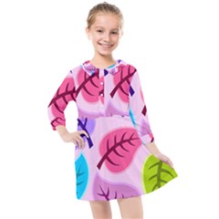 Backdrop Background Beautiful Kids  Quarter Sleeve Shirt Dress