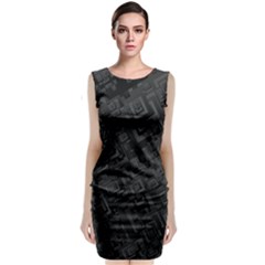 Black Rectangle Wallpaper Grey Classic Sleeveless Midi Dress