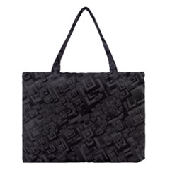 Black Rectangle Wallpaper Grey Medium Tote Bag by Nexatart