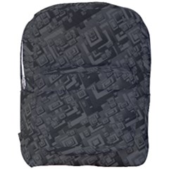 Black Rectangle Wallpaper Grey Full Print Backpack