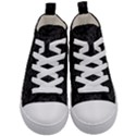 Black Rectangle Wallpaper Grey Kid s Mid-Top Canvas Sneakers View1
