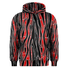 Blackandredswirldesignflipbigger Men s Overhead Hoodie by flipstylezfashionsLLC