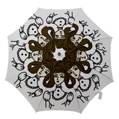 Girl With Dress Hook Handle Umbrellas (small) by snowwhitegirl