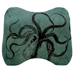 Vintage Octopus  Velour Head Support Cushion by Valentinaart