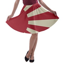 Rising Sun Flag A-line Skater Skirt by Valentinaart