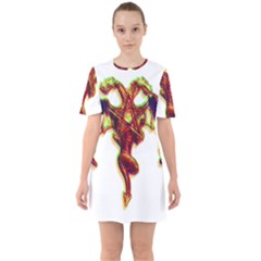 Demon Sixties Short Sleeve Mini Dress