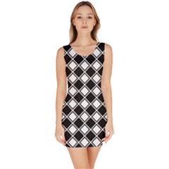 Square Diagonal Pattern Seamless Bodycon Dress