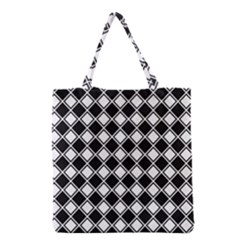 Square Diagonal Pattern Seamless Grocery Tote Bag by Nexatart