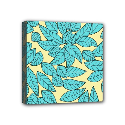 Leaves Dried Leaves Stamping Mini Canvas 4  x 4  (Stretched)