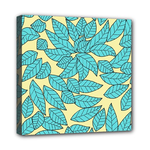 Leaves Dried Leaves Stamping Mini Canvas 8  x 8  (Stretched)