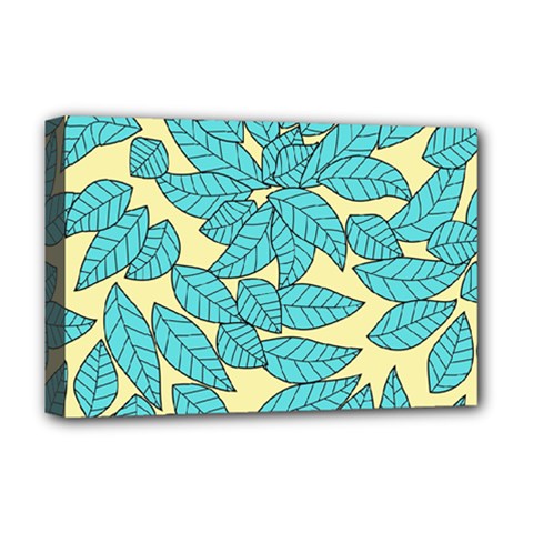 Leaves Dried Leaves Stamping Deluxe Canvas 18  x 12  (Stretched)
