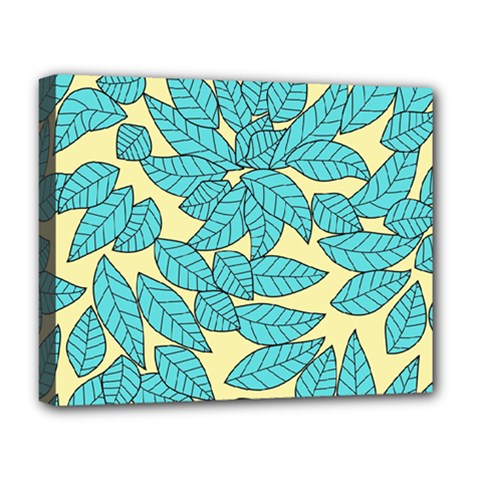 Leaves Dried Leaves Stamping Deluxe Canvas 20  x 16  (Stretched)