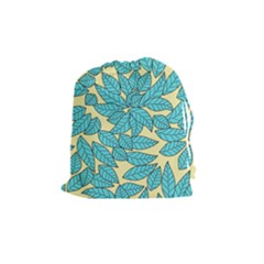 Leaves Dried Leaves Stamping Drawstring Pouch (Medium)