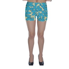 Leaves Dried Leaves Stamping Skinny Shorts