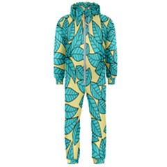 Leaves Dried Leaves Stamping Hooded Jumpsuit (Men) 