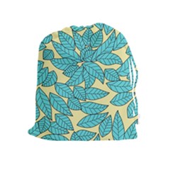 Leaves Dried Leaves Stamping Drawstring Pouch (XL)