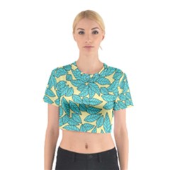 Leaves Dried Leaves Stamping Cotton Crop Top