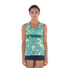 Leaves Dried Leaves Stamping Sport Tank Top 