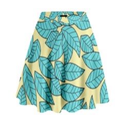 Leaves Dried Leaves Stamping High Waist Skirt