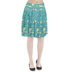 Leaves Dried Leaves Stamping Pleated Skirt