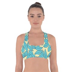 Leaves Dried Leaves Stamping Cross Back Sports Bra by Nexatart