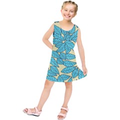 Leaves Dried Leaves Stamping Kids  Tunic Dress
