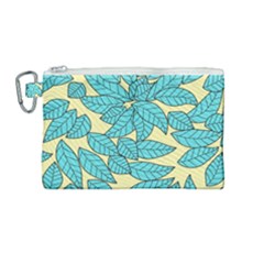 Leaves Dried Leaves Stamping Canvas Cosmetic Bag (Medium)