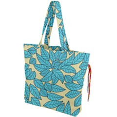 Leaves Dried Leaves Stamping Drawstring Tote Bag