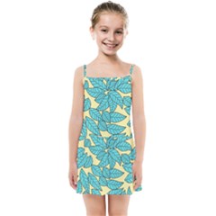 Leaves Dried Leaves Stamping Kids Summer Sun Dress