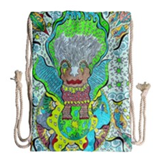 Cosmic Planet Angel Drawstring Bag (large) by chellerayartisans