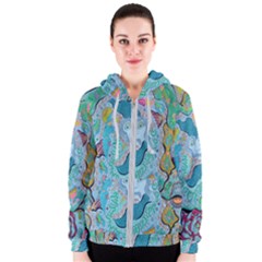 Mystic Mermaid Women s Zipper Hoodie by chellerayartisans