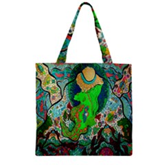 Volcanic Seahorse Zipper Grocery Tote Bag by chellerayartisans