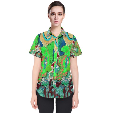 Volcanic Seahorse Women s Short Sleeve Shirt by chellerayartisans