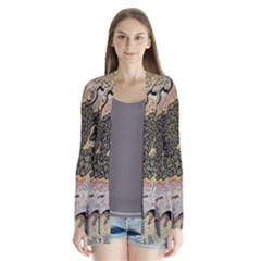 Lizard Volcano Drape Collar Cardigan