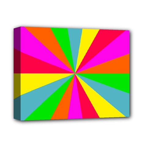 Neon Rainbow Burst Deluxe Canvas 14  X 11  (stretched) by PodArtist