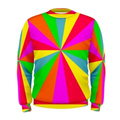 Neon Rainbow Burst Men s Sweatshirt by PodArtist