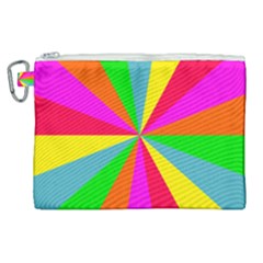 Neon Rainbow Burst Canvas Cosmetic Bag (xl) by PodArtist