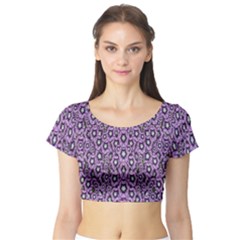 Ornate Forest Of Climbing Flowers Short Sleeve Crop Top