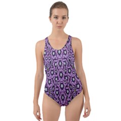 Ornate Forest Of Climbing Flowers Cut-Out Back One Piece Swimsuit